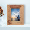 Life Is Like A Game, But Fishing Is Serious Personalized Wooden Frame 3 1/2" x 5" Brown (Vertical)