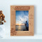 Life Is Like A Game, But Fishing Is Serious Personalized Wooden Frame 4" x 6" Brown (Vertical)