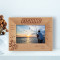 Life Is Like A Game, But Fishing Is Serious Personalized Wooden Frame-6" x 4" Brown Horizontal
