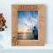 Life Is Like A Game, But Fishing Is Serious Personalized Wooden Frame 5" x 7" Brown (Vertical)
