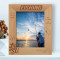 Life Is Like A Game, But Fishing Is Serious Personalized Wooden Frame 8" x 10" Brown (Vertical)
