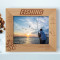 Life Is Like A Game, But Fishing Is Serious Personalized Wooden Frame-10" x 8" Brown Horizontal