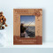 Fishing It Is The Great Occasion When We May Return To The Fine Personalized Wooden Frame 3 1/2" x 5" Brown (Vertical)