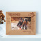 Fishing No Larger Than The Fish In It Personalized Wooden Frame-6" x 4" Brown Horizontal