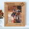 Fishing No Larger Than The Fish In It Personalized Wooden Frame 8" x 10" Brown (Vertical)