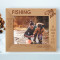 Fishing No Larger Than The Fish In It Personalized Wooden Frame-10" x 8" Brown Horizontal
