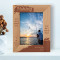 Fishing So No Man Is Born An Angler Personalized Wooden Frame 5" x 7" Brown (Vertical)