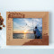 Fishing So No Man Is Born An Angler Personalized Wooden Frame 7" x 5" Brown Horizontal