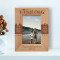 Fishing As No Man Is Born An Artist Personalized Wooden Frame 4" x 6" Brown (Vertical)