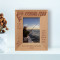Fishing Club Personalized Wooden Frame 3 1/2" x 5" Brown (Vertical)
