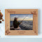 Fishing Personalized Wooden Frame-7" x 5" Brown Horizontal