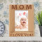 Mom I love You Personalized Wooden Picture Frame 4" x 6" Finished