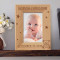 Baby's Name and Birthdate Personalized Wooden Picture Frame 4" x 6" Finished (Frames)