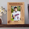 Baseball Personalized Wooden Picture Frame 4" x 6" Finished (Frames)