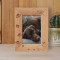 Pet Personalized Wooden Frame 4" x 6" Brown (Vertical)