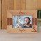 Live Meow Personalized Wooden Frame-6" x 4" Brown Horizontal
