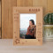 I Love My Dog And My Dog Loves Me Personalized Wooden Frame 4" x 6" Brown (Vertical)