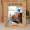 A Dog's Life Personalized Wooden Frame 8" x 10" Brown (Vertical)