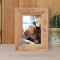 I Love My Cat And My Cat Loves Me Personalized Wooden Frame 4" x 6" Brown (Vertical)