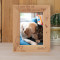 I Love My Cat And My Cat Loves Me Personalized Wooden Frame 5" x 7" Brown (Vertical)