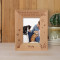 The Road To My Heart Is Paved With Paw Prints Personalized Wooden Frame 3" x 5" Brown (Vertical)
