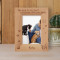 The Road To My Heart Is Paved With Paw Prints Personalized Wooden Frame 4" x 6" Brown (Vertical)