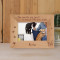 The Road To My Heart Is Paved With Paw Prints Personalized Wooden Frame-6" x 4" Brown Horizontal