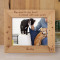 The Road To My Heart Is Paved With Paw Prints Personalized Wooden Frame-10" x 8" Brown Horizontal