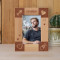 With Name Personalized Wooden Frame 4" x 6" Brown (Vertical)