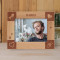 With Name Personalized Wooden Frame-7" x 5" Brown Horizontal